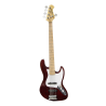 Bajo Electrico Pasivo  5 cuerdas Color Vino Logan LEB5C1WI