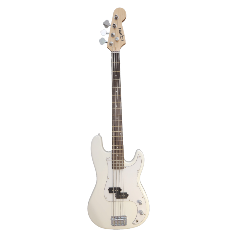 Bajo Electrico Pasivo 4 cuerdas Color Blanco Logan LEB4C1WH