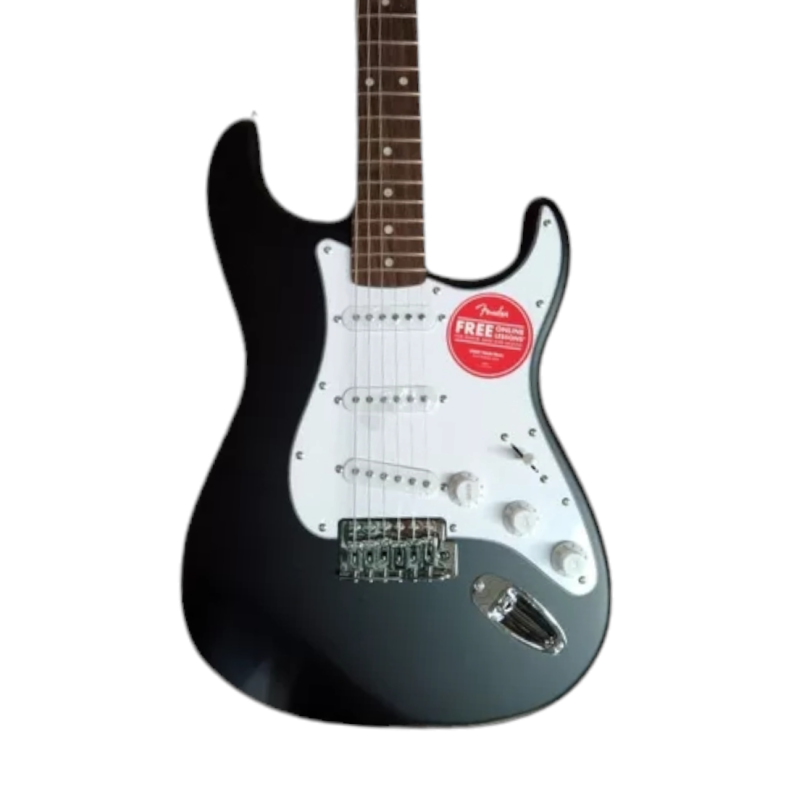Paquete De Guitarra Electrica Fender Debut Strat Blk Color Negro
