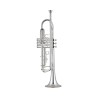 Trompeta Century CNTP004, Niquelada, Doble Llave SiB (Bb), con estuche