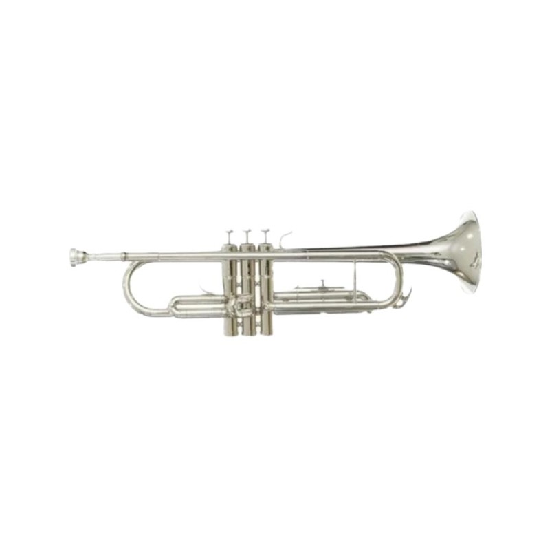 Trompeta Silverstone SLTP013, Niquelada, Doble Llave, SiB (Bb), con Estuche