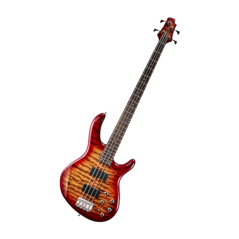 Bajo Electrico Activo Cort ACTION DLX PLUS CRS 4 Cuerdas Color Rojo