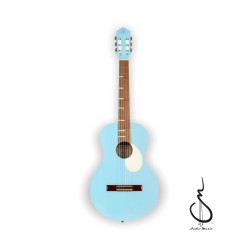 Ortega Guitarra con funda, 6 cuerdas, RGASKY, Azul