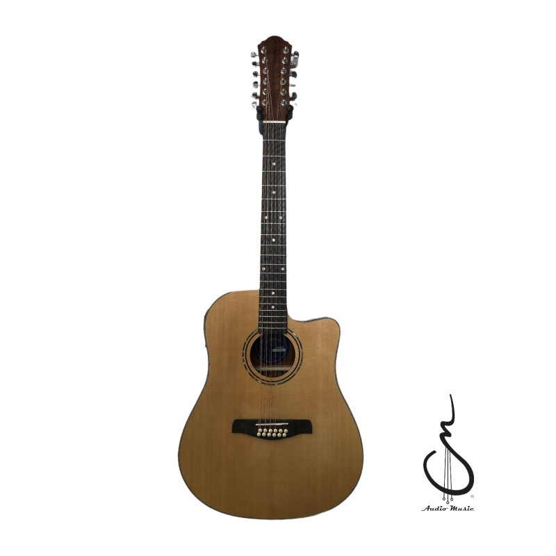 Docerola La Sevillana Electroacustica con caja Texana TX1200CEQNAT 12 cuerdas